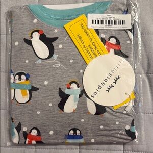 Little Sleepies Gray Penguin Kids Pajamas
